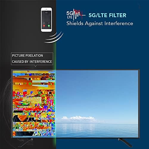 LTE filter za TV antenu - ANTOP AT-740 filtera 5G LTE signal za smanjenje smetnji i pixilat-a za jasan digitalni HD prijem TV