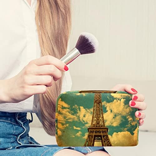 Tbouobt kozmetičke torbe, futrola za šminke, vreća za šminke za toaletne potrepštine, Pariz Eiffel Tower Vintage Style