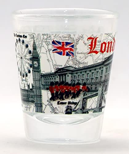 London Engleska znamenitosti i ikone pečat dizajn Shot Glass