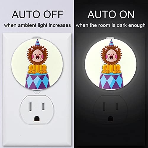 DEYYA LED noćno svjetlo Plug In Wall sa Auto senzorom okrugla noćna lampa za djecu spavaće sobe dječje sobe stepenice hodnik crtani