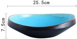 Bbsj japanska plava keramička ploča za hranu guste usne za večeru ploča salata posuda za pranje posuđa riblje ploče za ručavanje posuđe