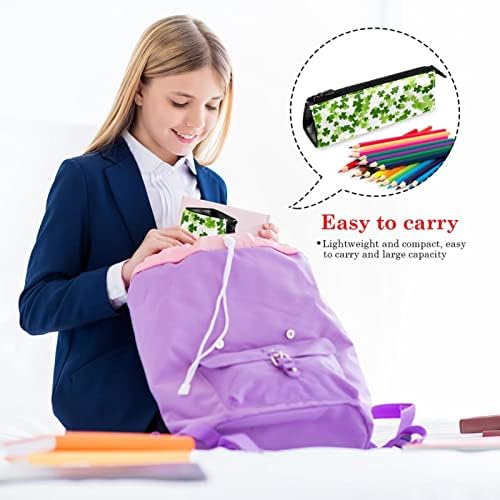 Vodootporna torba za šminku, vrećica za šminku, putnički kozmetički organizator za žene i djevojke, zeleni lišćev dan St. Patrickov