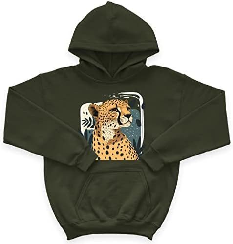 Cheetah Kids 'Sponge Fleece Hoodie - šarena dječja kapuljača - Art Hoodie za djecu