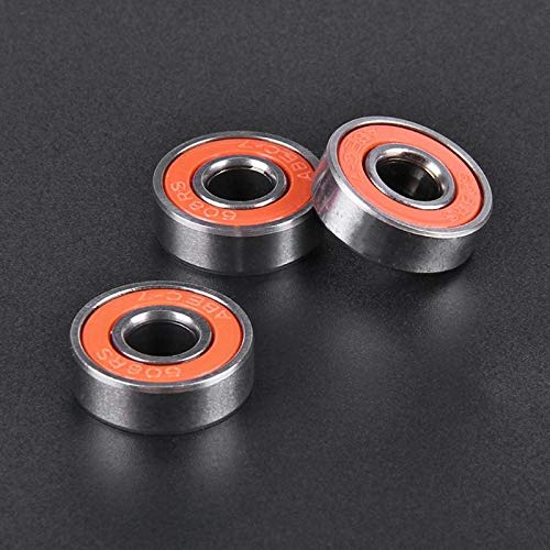 Ochoos 10pcs / set 608RS duboki utorni ležajevi čeličnih kotača 22x8x7mm Skateboard Toy auto pješke -