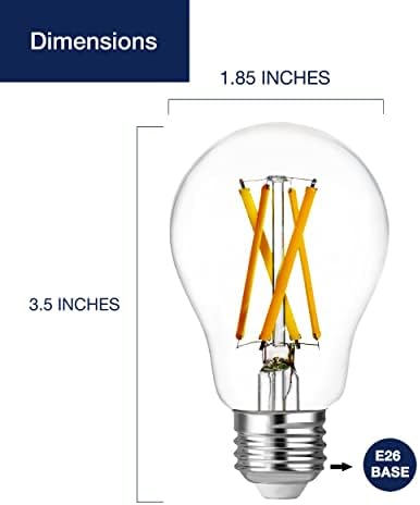 FLSNT A15 LED Edison sijalice 60W ekvivalentne, E26 LED sijalice sa mogućnošću zatamnjivanja za viseću lampu, 2700k meka Bela, 90+