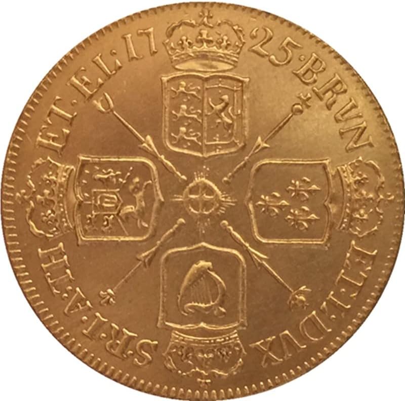 5 različitih datuma Britanski George i čisti bakar pozlaćeni novčići antikvite srebrni dolar kovanice