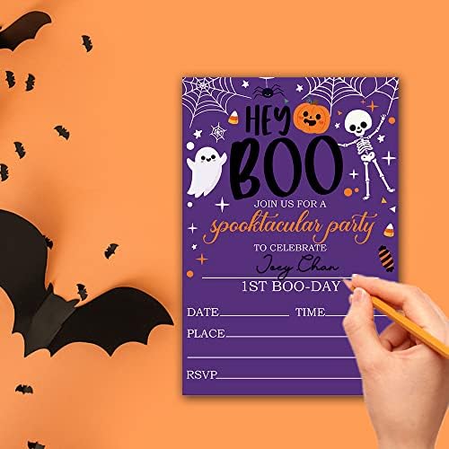 Deluxe Halloween ili kostim Party Invitacije, 25 kartica za popunjavanje sa kovertama, bundevom, duhom, čudovištem, slatkim trikom