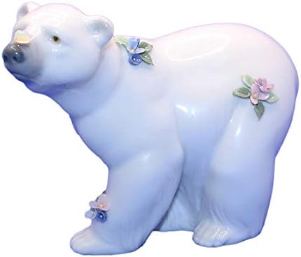 LLADRO pažljivi polarni medvjed sa cvijećem figurine