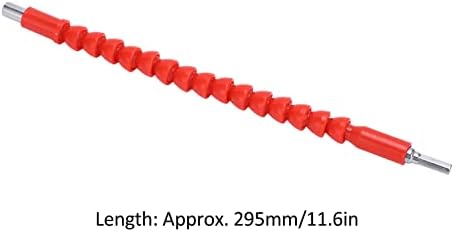 Fleksibilno produženo vratilo, savijanje od 360 ° 5pcs 11.6in dugačka crijeva za zmiju ABS crveni hex povezuje mekane bušilice za