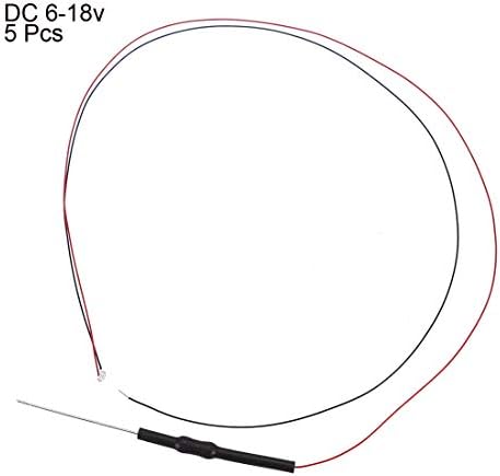 uxcell 5kom unaprijed ožičeni 0402 narandžasti površinski montirani uređaji LED dioda koja emituje svjetlost-DC 6 - 18v mikro žičana