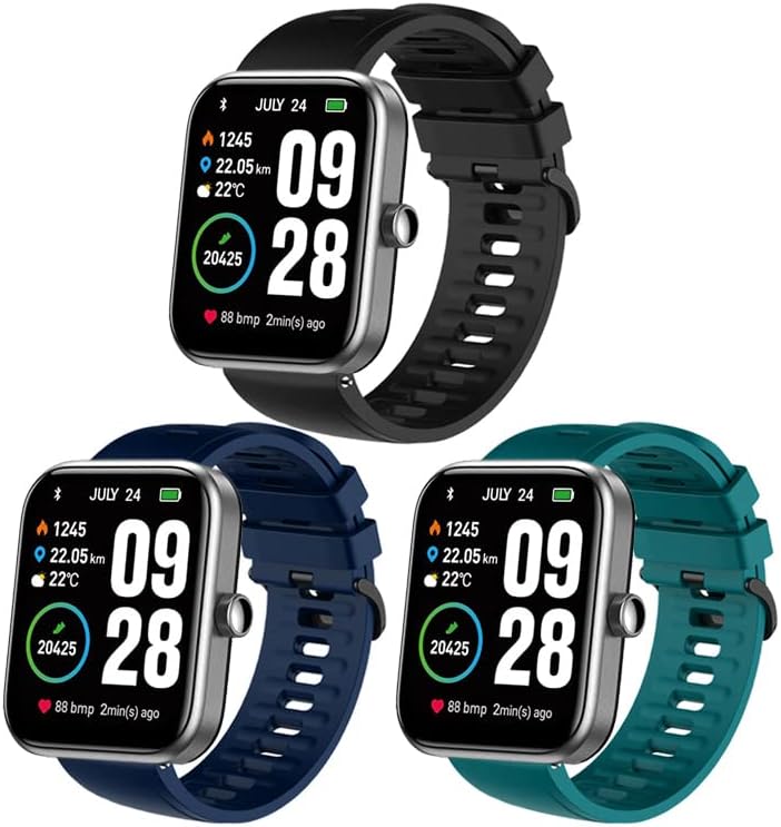 Smaeate Silicon Watch Band za S2, kompatibilan sa Tozo S2 1.69inch SmartWatch, prozračan sportski remen za žene ili muškarce