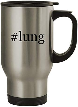Knick Klack Pokloni lung - 14oz hashtag od nehrđajućeg čelika Putnička kafa, srebrna