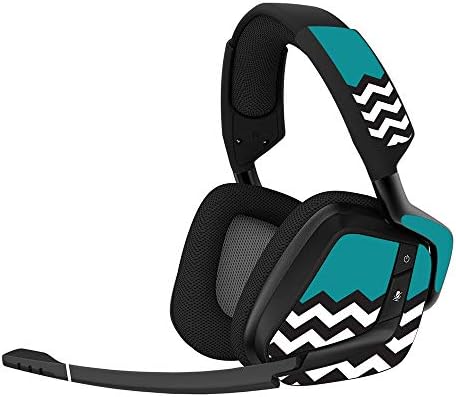 MightySkins koža kompatibilna sa Corsair Void Pro Gaming slušalicama-Teal Chevron | zaštitni, izdržljivi i jedinstveni poklopac za