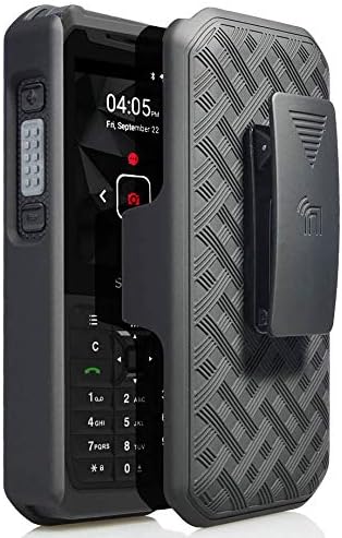 NakedCellphone Combo serija Kompatibilan je sa Sonim XP5S kućicom, udarcem tvrdom poklopcem s [Rotiranje / Ratchet] Clip Clip Holster Combo za XP5800 - crna
