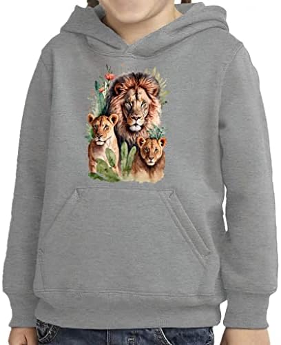 Lion Family Toddler Pulover Hoodie - Prekrasna spužva Fleece Hoodie - Grafički kapuljač za djecu
