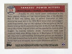 Mickey Mantle -yogi Berra 1957 TOPPS Yankees Power Hitters 407 Autographing Auto Reprint New York Yankees - Baseball Card