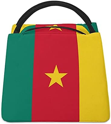 Zastava Kameruna izolovana kutija za ručak za ručak za izlet u školi na plaži ribolov