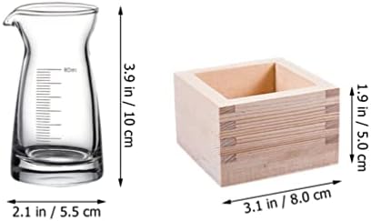 HEMOTON šalica za kafu set kafe set za kafu 1 Postavi čiste čaše japanskog sake posluživanje stakla Saki čaše čistom torte sa drvenim