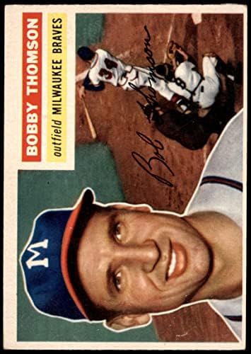 1956 TOPPS # 257 Bobby Thomson Milwaukee Braves VG / ex Hrabres