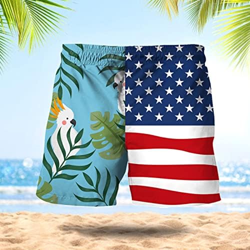 BMISEGM ljetne kratke hlače za muškarce Muške proljeće Ljetne casual hlače Zastava zastava Štampani patchwork sportske hlače na plaži Muške