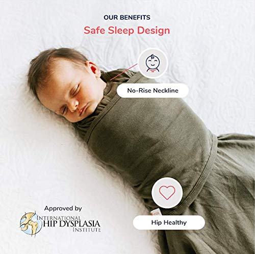 Embé dvosmjerni premie swaddle pokrivač za bebe 4-6 lbs - mahovina | Jednostavan pristup pelenu | Noge u dizajnu i izlaza | Sigurni