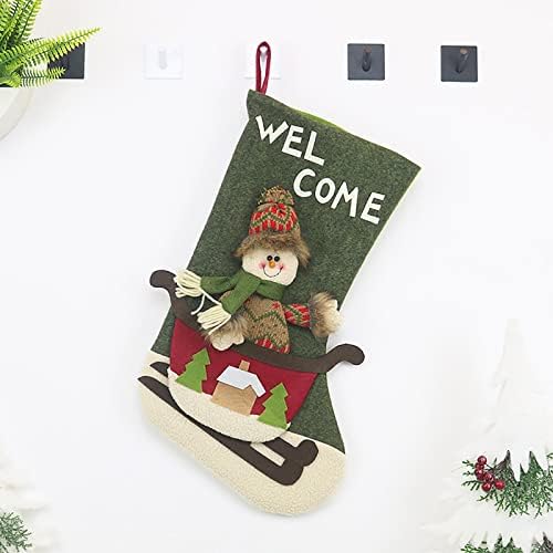 Todozo bombone Pokloni čarape Personalizirani kamin Čarapa plišani božićni ukrasi i zabavni dodatak za djecu Obiteljski odmor Sezona