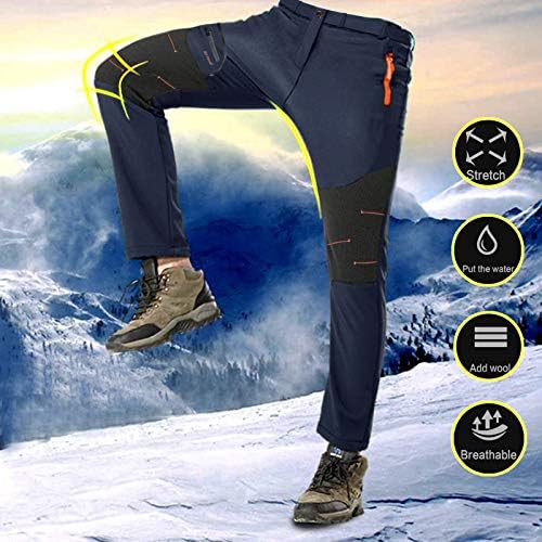 UOFOCO Obojene Ripstop debele hlače Muške konusne pantalone za planinare Slim Fit ravno noga modna remena zima