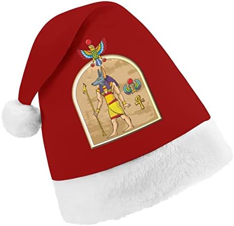 Egipatski bog Anubis Božić šešir meke pliš Santa kapa Funny Beanie za Božić Nova Godina svečana zabava