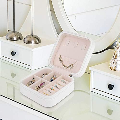 Mala kutija za nakit, putni mali Organizator prenosiva vitrina za prstenje naušnice ogrlica, pokloni za djevojčice žene, geometrija