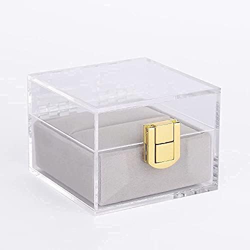 Unimarcal Prijedlog za angažman za svadbenu ceremoniju - moderan stil Premium Clear MRS prstenasti nosač kutija-ručno izrađen Cristal