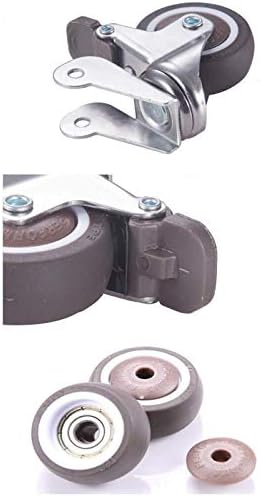HJRD točkovi, 4pcSNiture 1,5 inča 40mm / 2inch 50mm - Tišina gumene kotače Brace univerzalna okretna kočnica / 4 kočnice / 2in