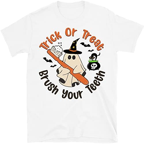 Halloween Dental Shirt, Trick or Treat perish your tee, Dental Hygienist T-Shirt, Dediatic Dental Tee, Spooky Dental