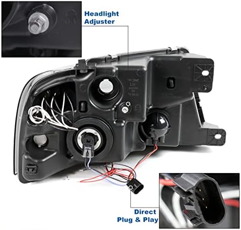 ZMAUTOPARTS LED CCFL Halo projektor farovi farovi Black/Smoke kompatibilni sa 2004-2008 Ford F-150