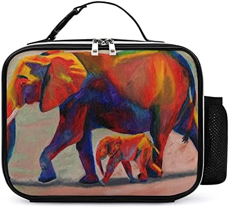 Color Elephants Višekratna Torba Za Ručak Izolovana Kutija Za Ručak Za Kancelarijski Posao Izlet Sa Ručkom