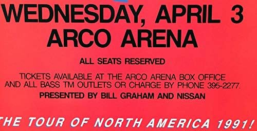 INXS1991 North American Tour Poster X Faktor Arco Arena Sacramento Original NM