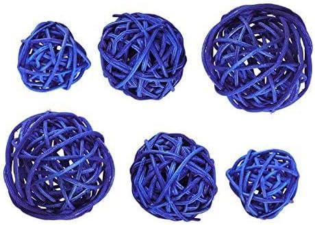 Wordoor 15pcs Wicker Rattan Ball Wedding Božićna zabava Viseća ukras Djelučiji Mobiteli Mješani 3cm, 4cm, 5cm