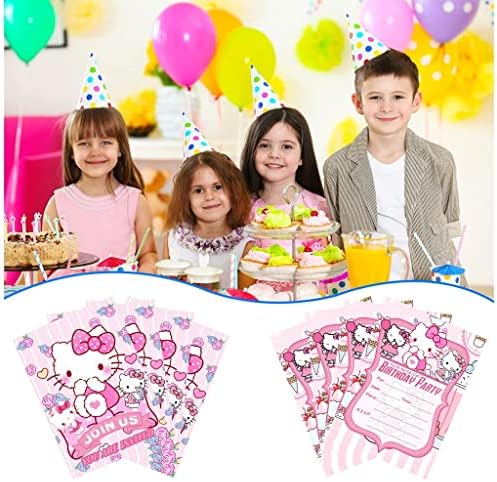 Arhavi 16 Pack Slatke pozivnice za rođendan sa kovertama za djecu Rođendanske zabave