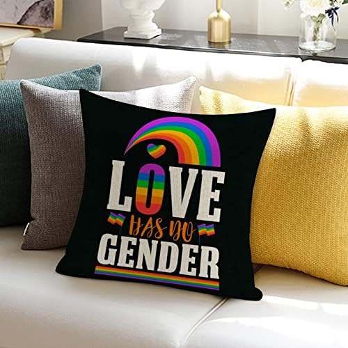Ljubav nema prekrivač jastuka za zaljubljeni dnevni listov Gay Pride Rainbow LGBT Isti seks gay jastuk pokrov pokrov dekortaive jastučnice