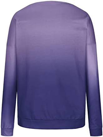 Ženska kolonaclock duksela labava Ležerne prilike s dugim rukavima Crewneck Striped pulover Majice Fall Outfits 2022