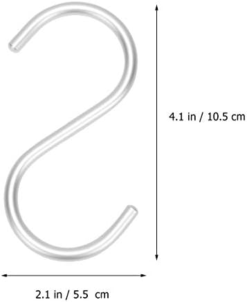 Doitool 5kom kuke u obliku slova S za teške uslove rada kuke od aluminijumske legure viseće kuke vješalice za odlaganje odjeće za