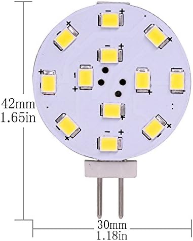 WeiXuan G4 LED sijalica, 35 Watt ekvivalent, Bi-Pin LED disk, Jc bočni Pin, 12V-24V AC/DC Low Volt, CRI> 85, 350 lumena, paket 5