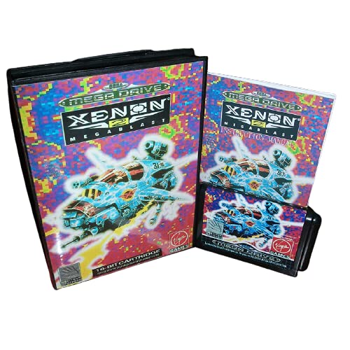 Aditi Xenon 2 EU pokrivač sa kutijom i priručnikom za SEGA Megadrive Genesis Video Game Console 16 bitna MD kartica