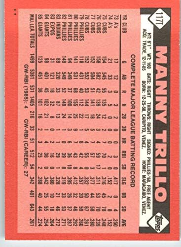 Baseball MLB 1986 TOPPS Trgovano 117 Manny Trillo Cubs