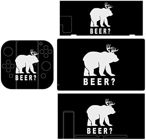 Naljepnice za pivo medvjeda i Jelena zaštitna naljepnica za Film personalizirana naljepnica s punim omotom kompatibilna s Nintendo Switchom