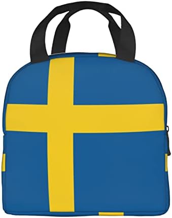 Švedska Zastava torba za ručak žene male torbe za hlađenje izolovana kutija za ručak za tinejdžerke Muška kutija za ručak za rad Cooler