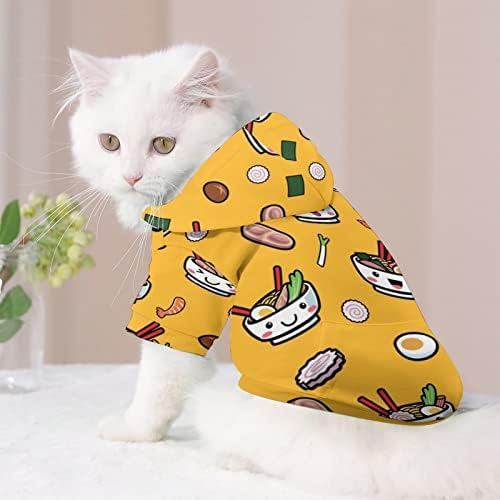 Funnystar Japanski Ramen Hoodie Clonus Clonus The CAT WeatherShirt sa šeširom Mekog kaputa za kućne ljubimce Pulover
