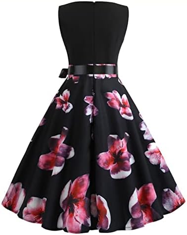 Plus veličina haljina za žene Elegantne casual 50s haljina Ženska bez rukava Vintage koktel Halter haljina 1950s rockabilly