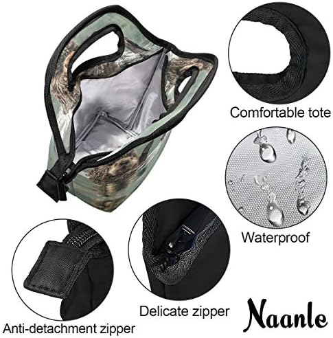 Naanle Otter izolovana torba za ručak sa zatvaračem za životinje Cooler Tote Bag za odrasle tinejdžere za djecu djevojčice dječaci