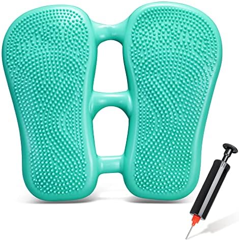 SUNRUI Wobble Cushion-Inflated Wiggle Seat for Sensory Kids, Balance Disc With Hand Pump to Strengthen Core Stability, Extra Thick