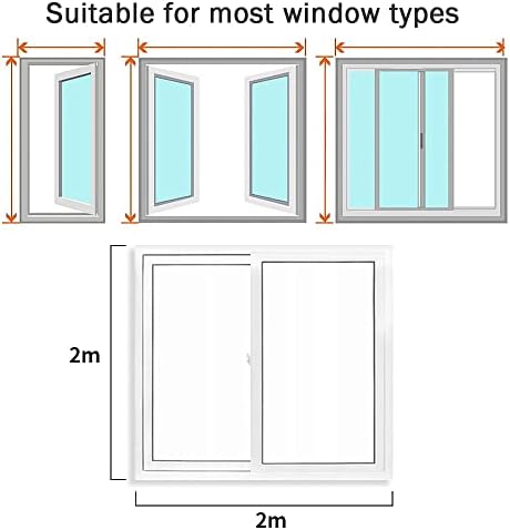 Komplet izolacije prozora, termički film za samoljepljive prozore za zimu čuvajte hladno, lako se otvorite za ventilaciju, plastični